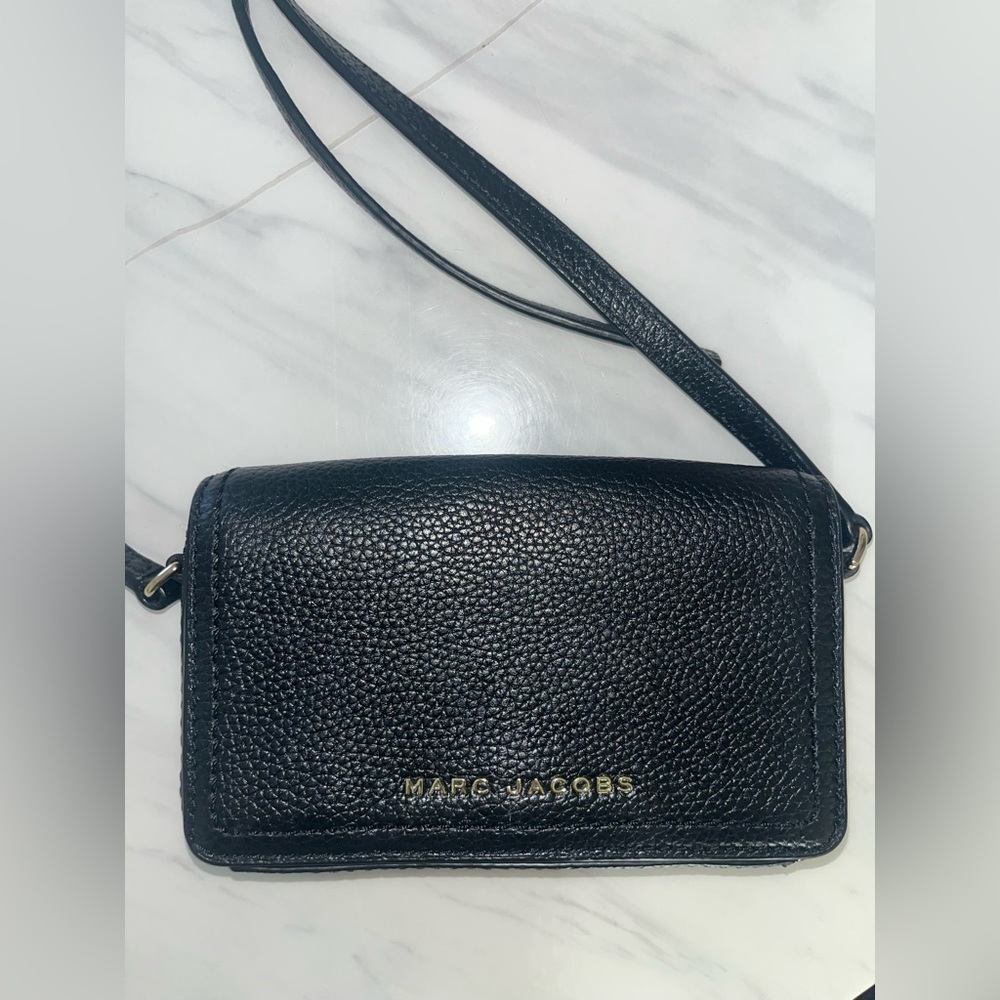 Marc Jacobs Black Pebbled Leather Crossbody Bag